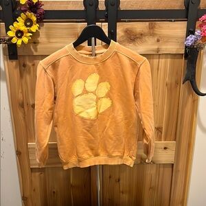 Comfort Colors Kids Sweatshirt in Warm Orange - Clemson Fan